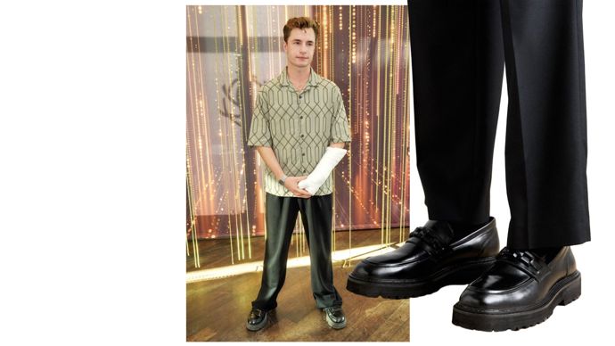 Délka kalhoty by neměla být taková, že sedí na botě. Takto totiž vypadají jako tepláky. 