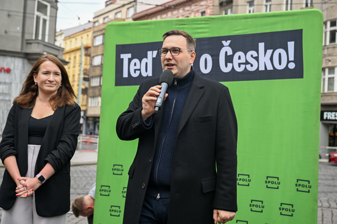 Jan Lipavský na akci Spolu.
