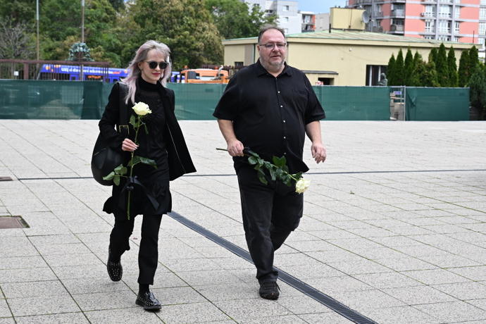 Pohřeb režiséra Petra Obdržálka.