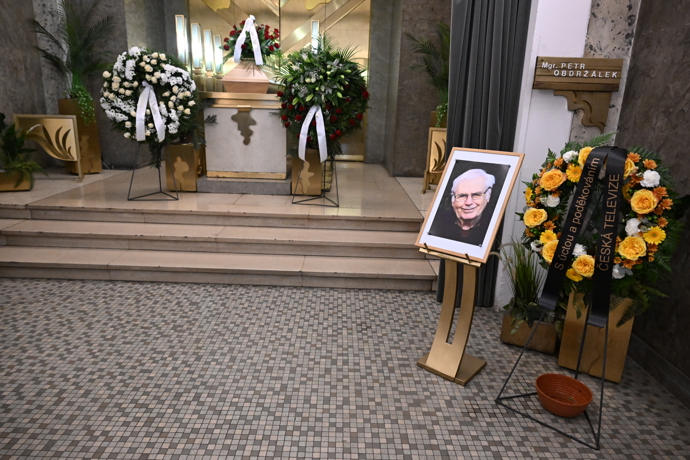 Pohřeb režiséra Petra Obdržálka.