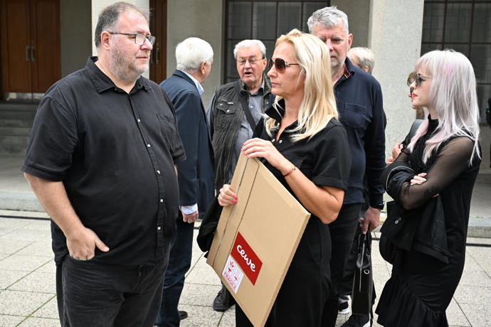 Pohřeb Petra Obdržálka.