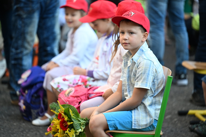 Děti čekaly na prezidenta.