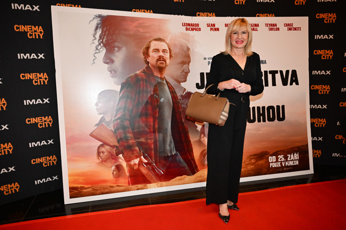 Štěpánka Duchková na premiéře filmu Jedna bitva za druhou.