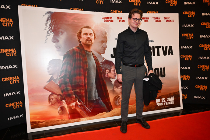 Libor Šimůnek alias Bandita na premiéře filmu Jedna bitva za druhou.