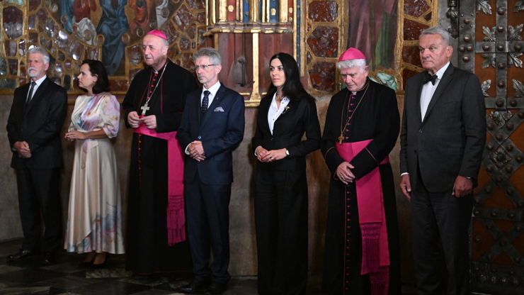Nejvyšší ústavní činitelé na Pražském hradě.