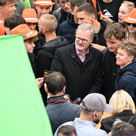 Petr Fiala na akci Spolu.