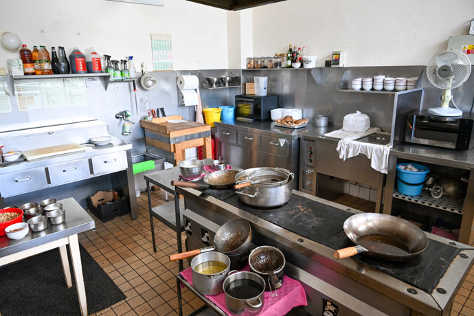Kuchyně restaurace Asie.