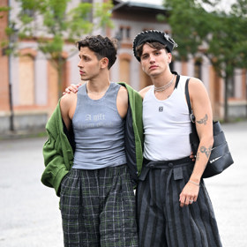 Luboš Kulíšek a Jan Hrdlička zavítali na letošní Mercedes-Benz Prague FashionWeek. 