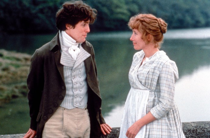 S Emmou Thompson si Hugh Grant zahrál mimo jiné ve filmu Rozum a cit. Prohlašuje o ní, že s věkem je šílenější a šílenější.