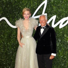 Giorgio Armani měl na svědomí i spoustu modelů pro herečku Cate Blanchett...