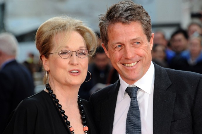 Na Meryl Streep si Hugh úplně netroufl, nicméně nezapomněl poznamenat, že držitelka tří Oscarů špatně vidí a bez kontaktních čoček ani nepozná, s kým hraje.
