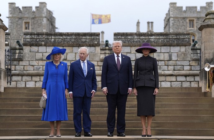 Britský král Karel III. přivítal v Anglii amerického prezidenta Donalda Trumpa