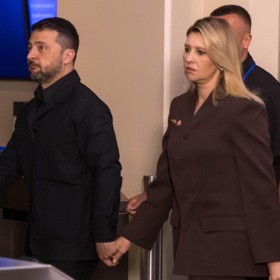 Volodymyr Zelenskyj se svou ženou Olenou.
