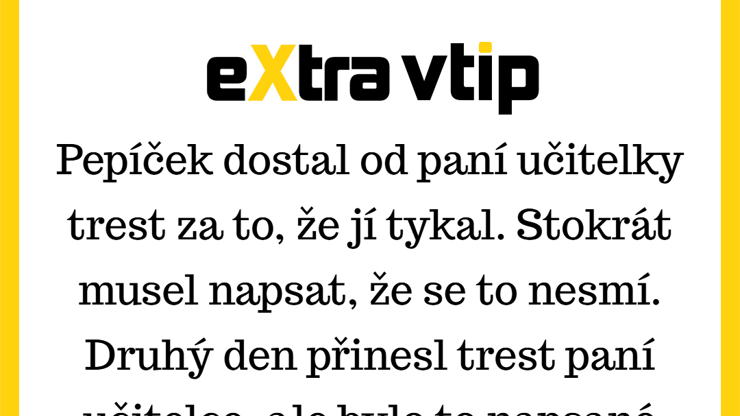 Pepíček a jeho dvojnásobná radost pro paní učitelku