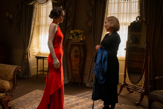 Michelle Dockery a Joanne Froggatt v Panství Downton: Velké finále.