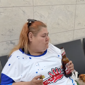 Zápasnice Droběna dietu rozhodně nedrží.