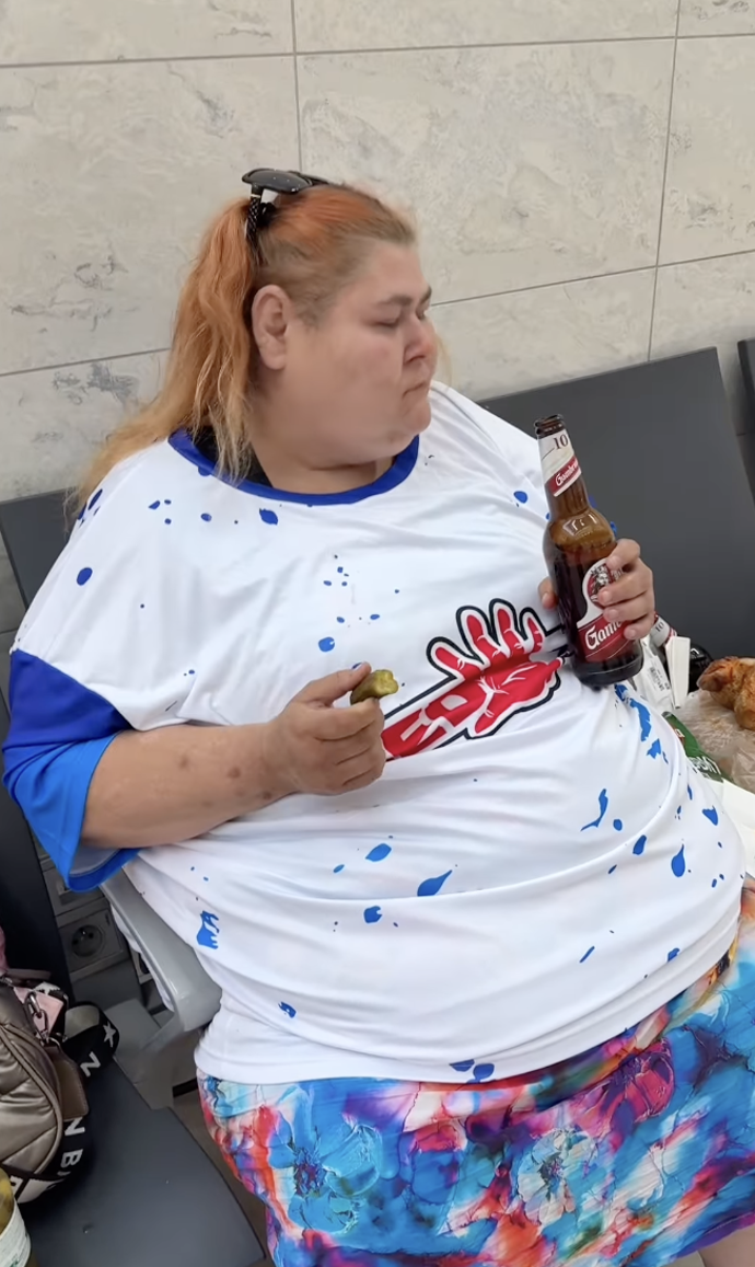 Zápasnice Droběna dietu rozhodně nedrží.