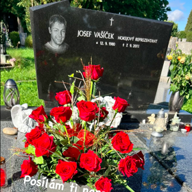 Michaela přišla popřát Vašíčkovi k narozeninám.