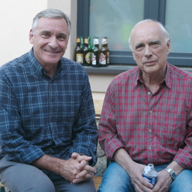 Ladislav Županič s hereckým kolegou Janem Čenským