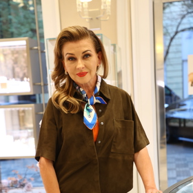 Přišla se podívat na nejnovější kolekci šperků italské značky Fope. 