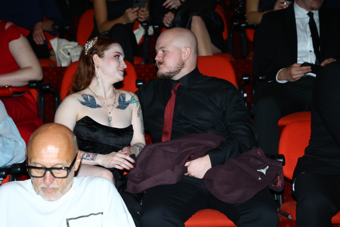 Artur Štaidl přišel na premiéru muzikálu Ples upírů s doprovodem.