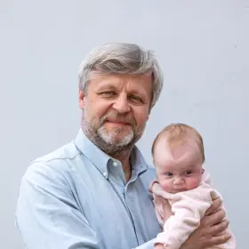 Luděk a malá Esterka.