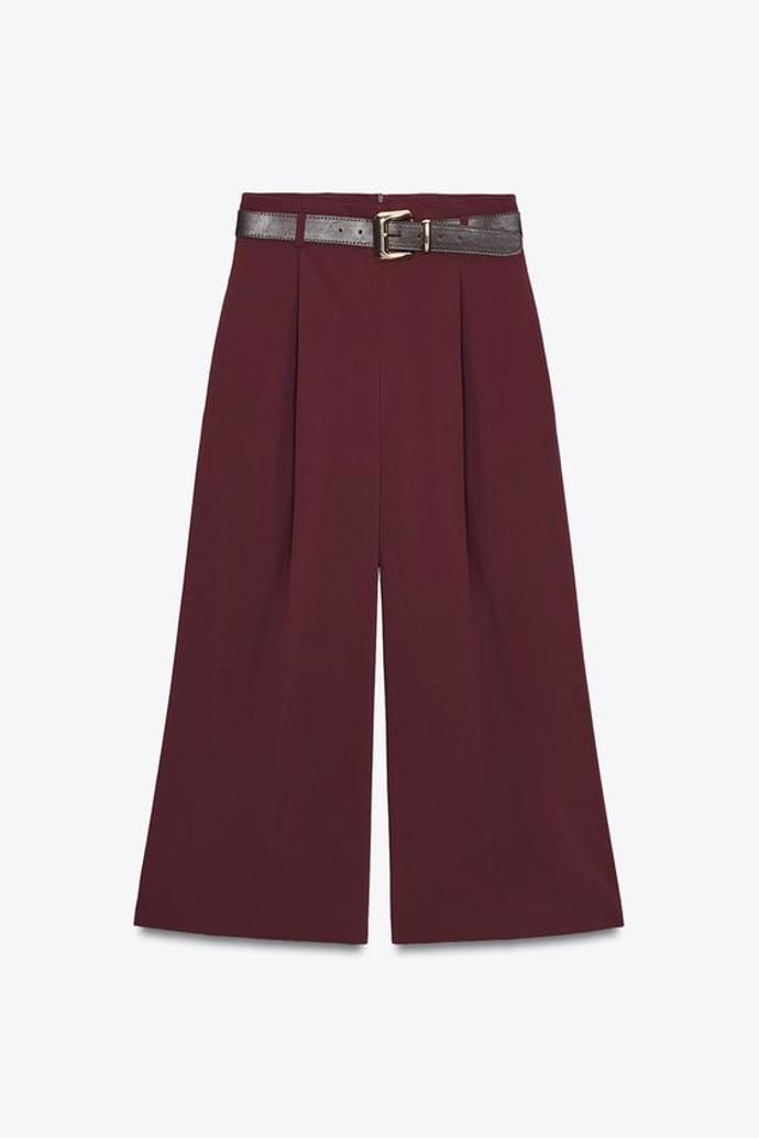 Kalhoty se záševky a páskem, Zara, 999 Kč