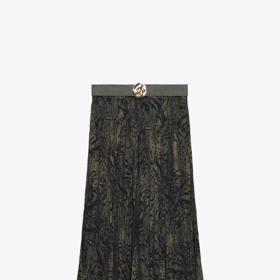 Sukně se zvířecím potiskem a páskem, Zara, 999 Kč