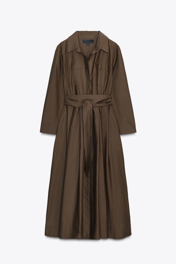 Popelínové košilové šaty, Zara, 1799 Kč