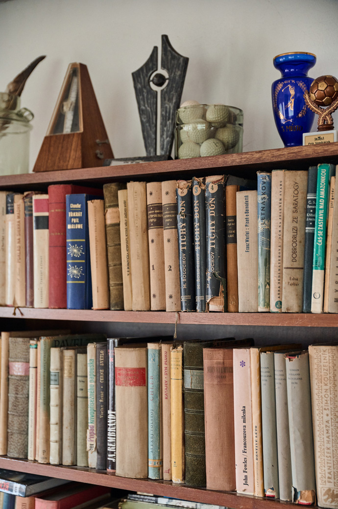 Nemůže chybět ani knihovna.