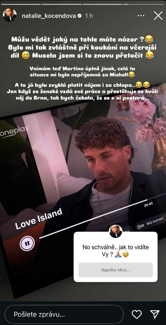 K dramatu na vile se vyjádřila Natálie Kočendová.
