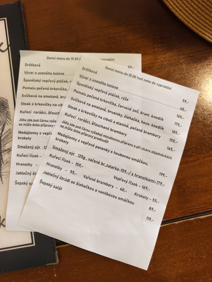 Jídelní lístek se dočkal také velkých změn. 