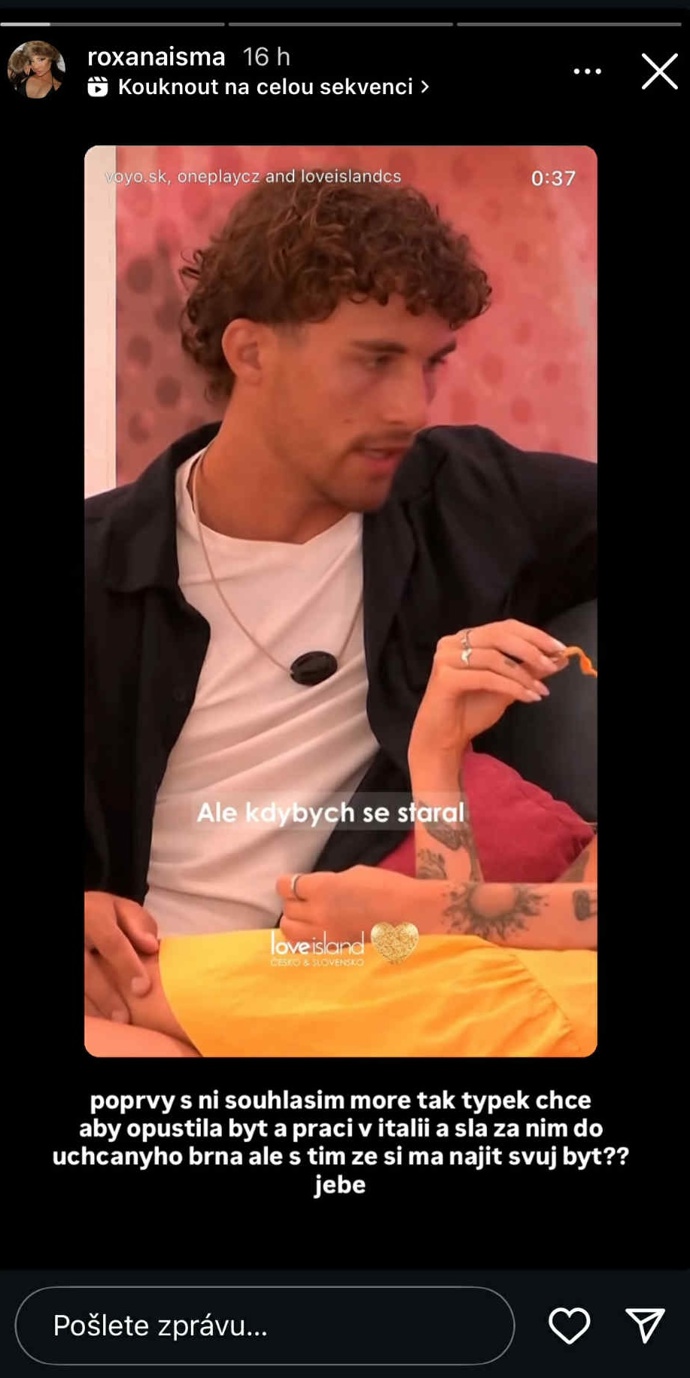 Roxana Isma se pustila do Martina z Love Islandu.