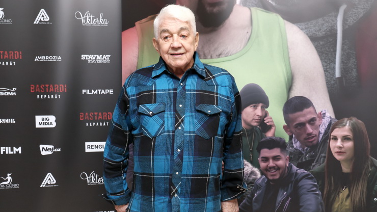 Jiří Krampol na premiéře filmu Bastardi 4.