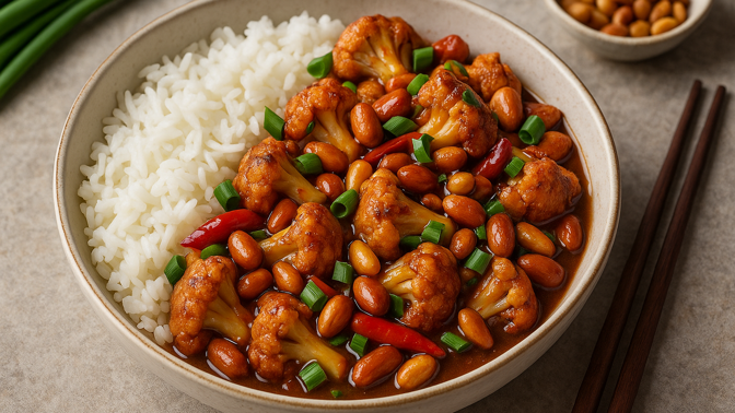 Květákové kung-pao – rychlý recept bez masa aneb lehká asijská večeře