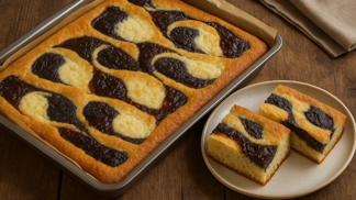 Hrnková frgálová buchta na plech: tři valašské náplně, minimum práce a maximální chuť