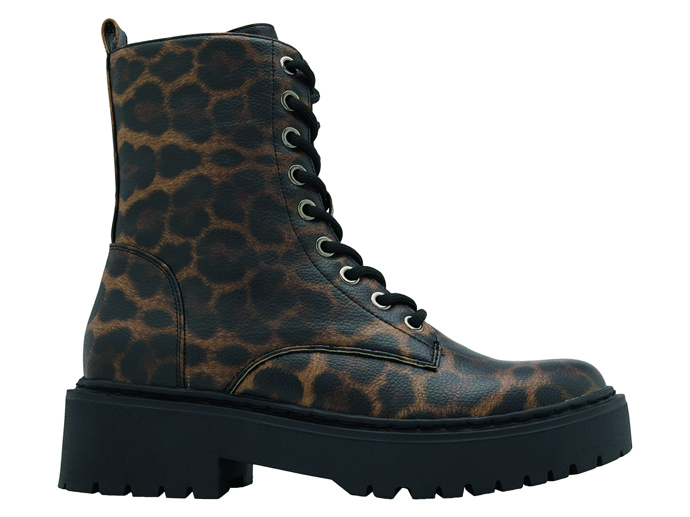 Šněrovací obuv ve zvířecím vzoru, Deichmann, 999 Kč