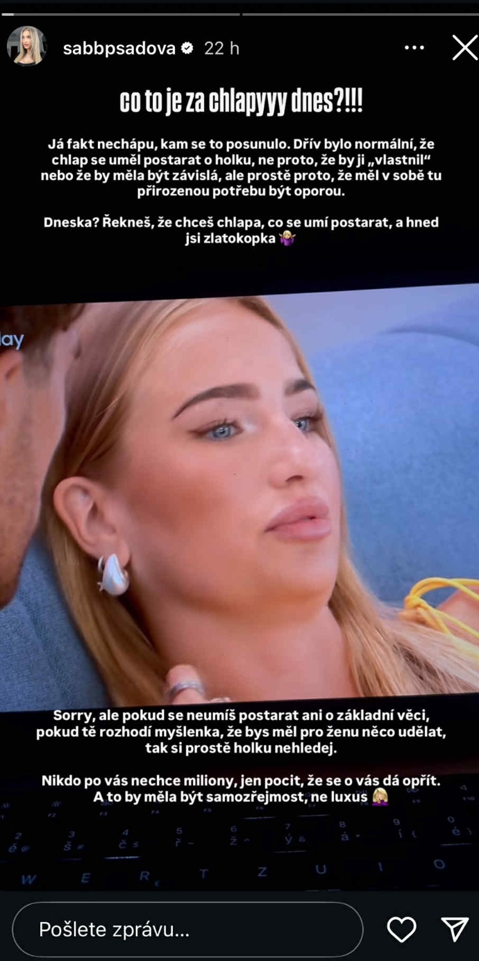 Své si o tom myslí i Sabina Pšádová.