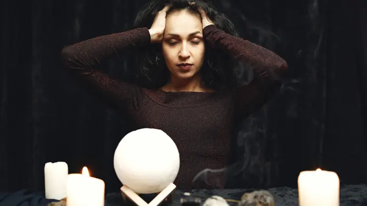 žena, jasnovidka, magie, tarot