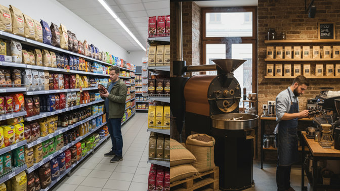 Káva ze supermarketu vs. pražírny: Je rozdíl jen v ceně?