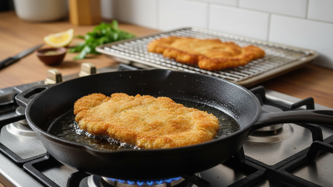 Dokonalý řízek krok za krokem: dvoufázové smažení, správná teplota a trik bez utěrek