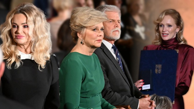 Móda z Hradu: Eva Pavlová okouzlila smaragdovou róbou, Aňa Geislerová prvorepublikovou elegancí