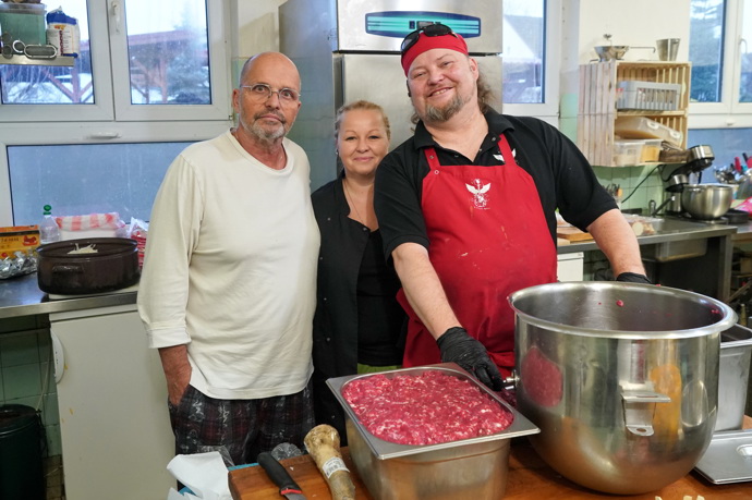 Zdeněk Pohlreich se Zuzanou a Michalem z restaurace U Třech kytar.