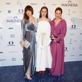 Jenovéfa Boková, Eliška Křenková a Anna Fialová na Českých lvech.