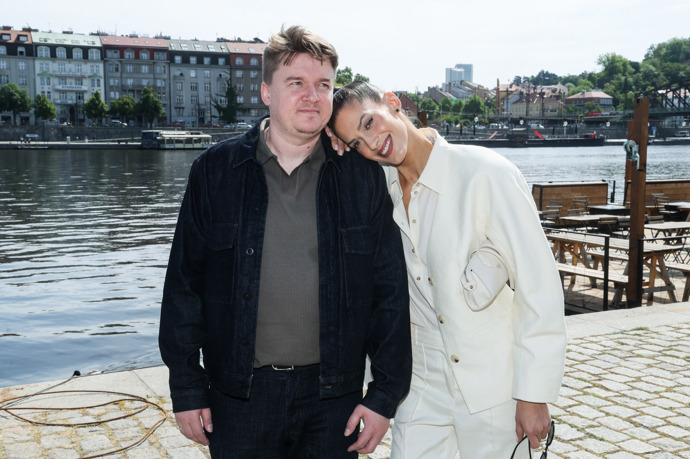 Modelka Aneta Vignerová se svým manželem, scenáristou Petrem Kolečkem. 