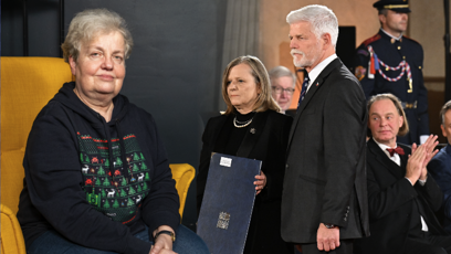 FOTO: Dana Drábová, její partnerka Markéta Pávová a prezident ČR Petr Pavel
