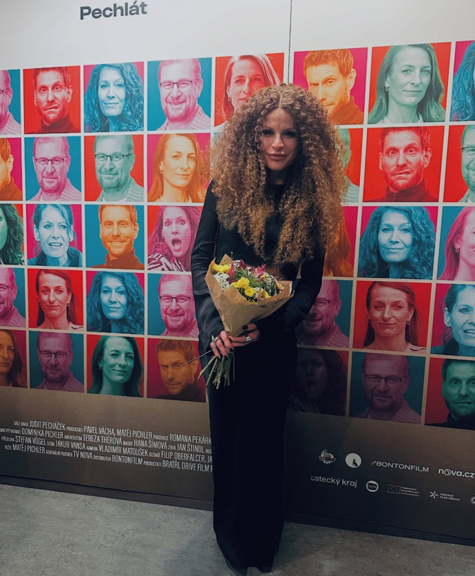 Aneta Práglová na premiéře filmu. 