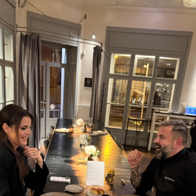 Radek Kašpárek a Ornella Koktová při společné večeři. 