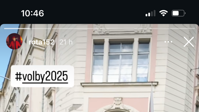 FOTO: Kandidující Rota burcoval sledující.