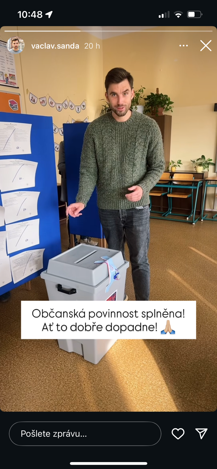Nezapomněl ani Václav Šanda.
